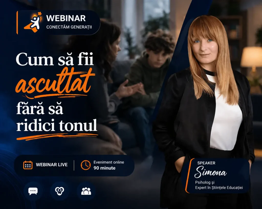 Webinar “Cum să fii ascultat fără să ridici tonul”